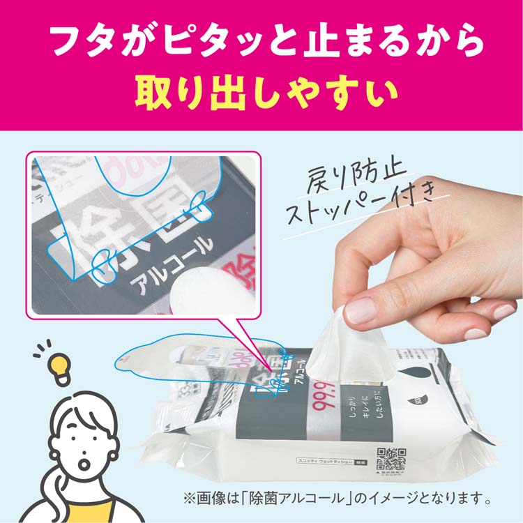 スコッティ ウェットティッシュ 除菌 ノンアルコール 携帯用 ( 33枚入