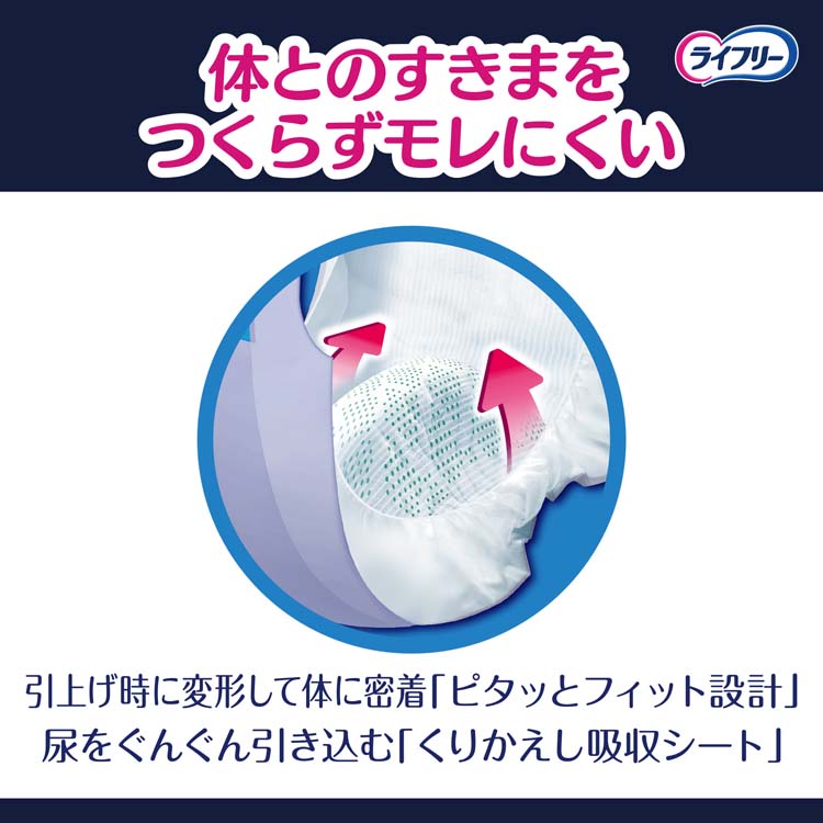 ライフリー ズレずに安心 紙パンツ専用尿とりパッド 夜用 6回 ( 18枚入