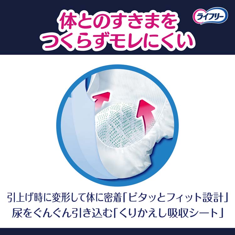 ライフリー ズレずに安心 紙パンツ専用尿とりパッド 夜用 8回 ( 22枚入
