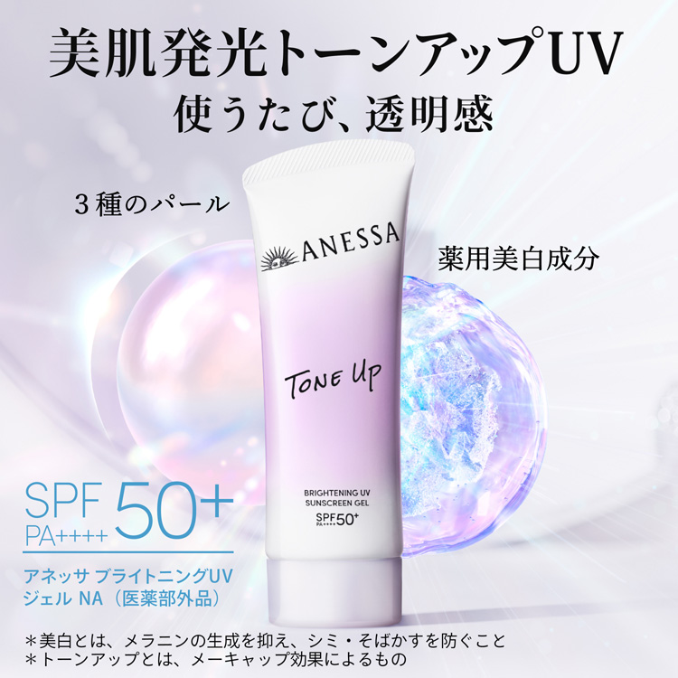 ブライトニングUVジェルNA + ナイトサンケア美容液 特製サイズ付き ( 1