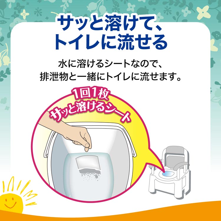 エールズ 介護用 消臭力 ポータブルトイレ消臭シート ( 30枚入*5袋