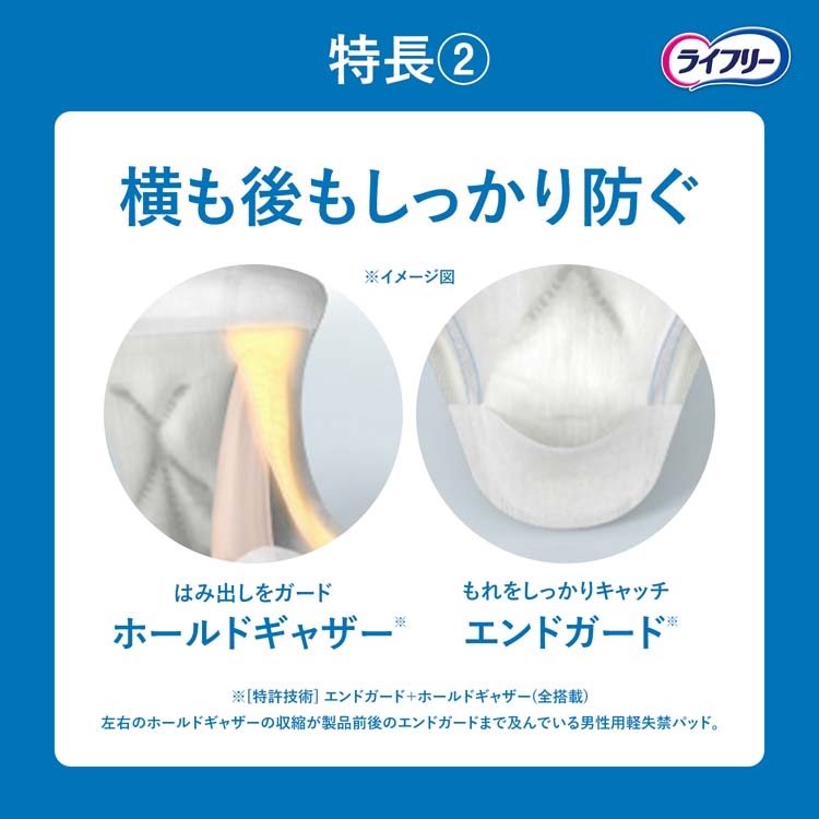 ライフリーさわやか男性用安心パッド80cc男性用軽失禁パッド 26cm ( 26
