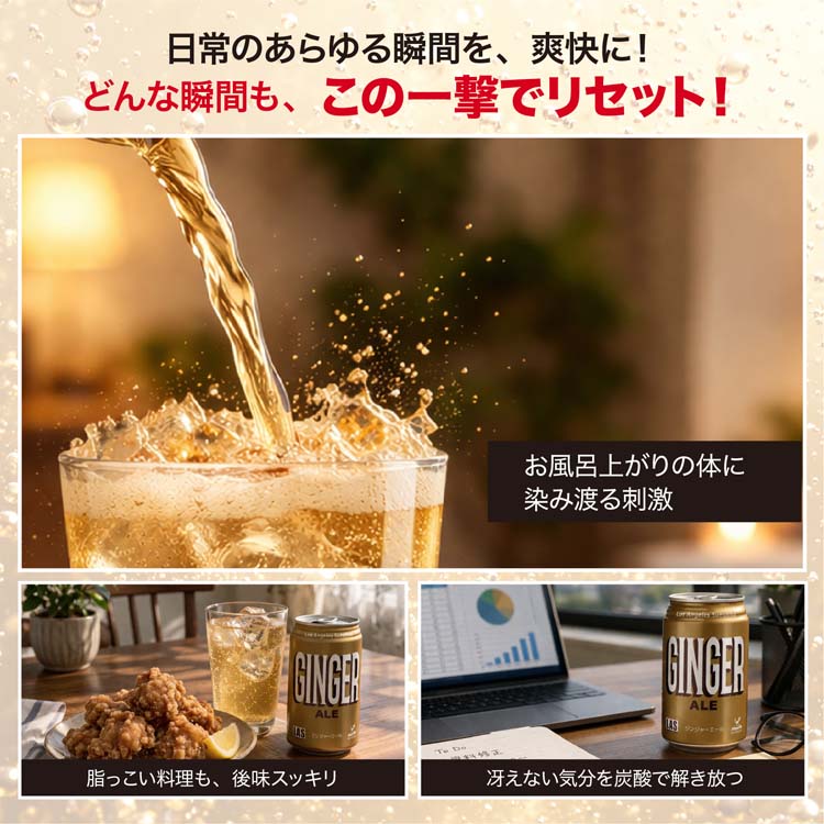 神戸居留地 LAS ジンジャーエール 缶 ( 350ml*24本入 )/ : 爽快