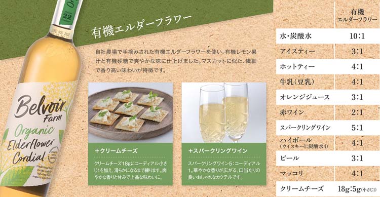 ユウキ食品 オーガニックコーディアル エルダーフラワー ( 500ml*6本