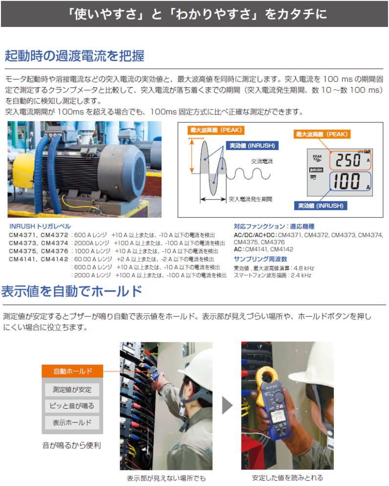 ACクランプメータ CM4142 HIOKI 日置電機 Bluetooth 無線技術搭載