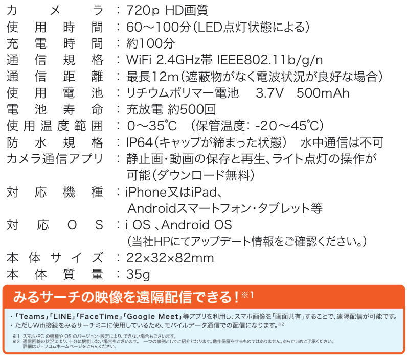 DENSAN らくらく みるサーチミニ CMS-WC1 ジェフコム デンサン