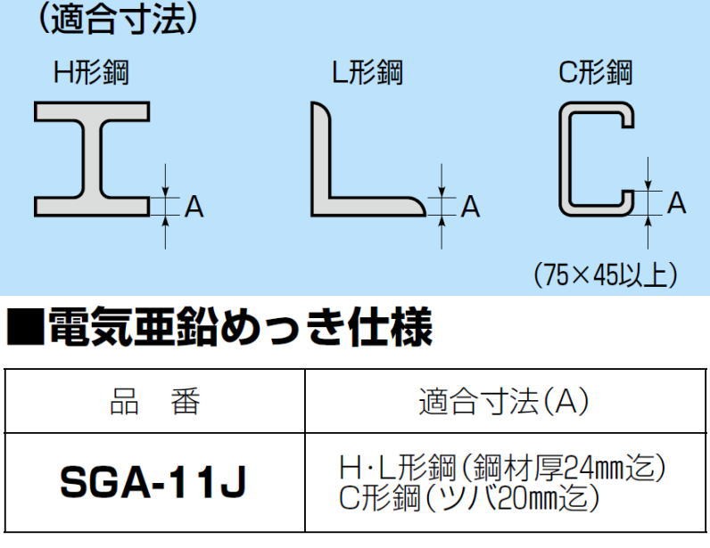 ビームラックル(H・L・C形鋼用) 1ヶ SGA-11J 未来工業 MIRAI SGA11J :SGA-11J-MIRAI:創工館 - 通販 -  Yahoo!ショッピング