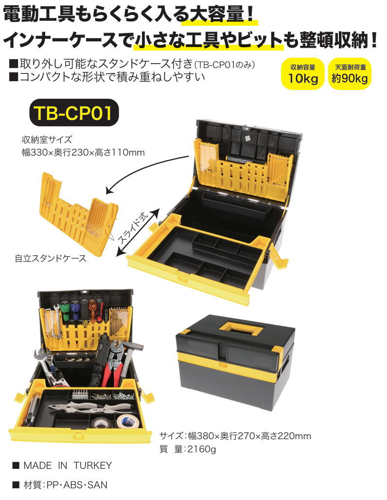 DENSAN（デンサン） ツールボックス TB-CP01 ジェフコム 工具箱 : 創工