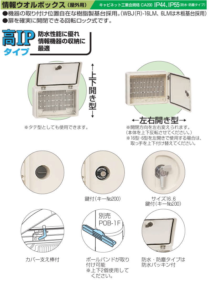 未来工業 直送品 情報ウオルボックス 鍵付 ミルキーホワイト WBJ 未来工業 直送品 情報ウオルボックス 鍵付 ミルキーホワイト WBJ