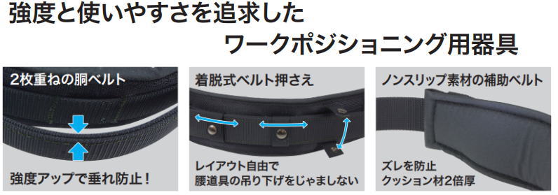 DENSAN ワークポジショニング用器具 WP-R500DS-1BKL 腰ベルト DENSAN ワークポジショニング用器具 WP-R500DS-1BKL 腰ベルト