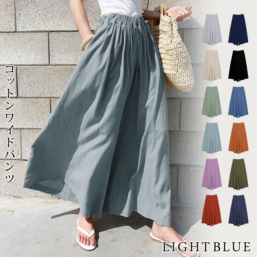 ガウチョパンツ ワイドパンツ　デミリー    新品　サイズL 貴重 KOEISTORE ワイドパンツ レディース 春 夏 春夏 黒 ガウチョ