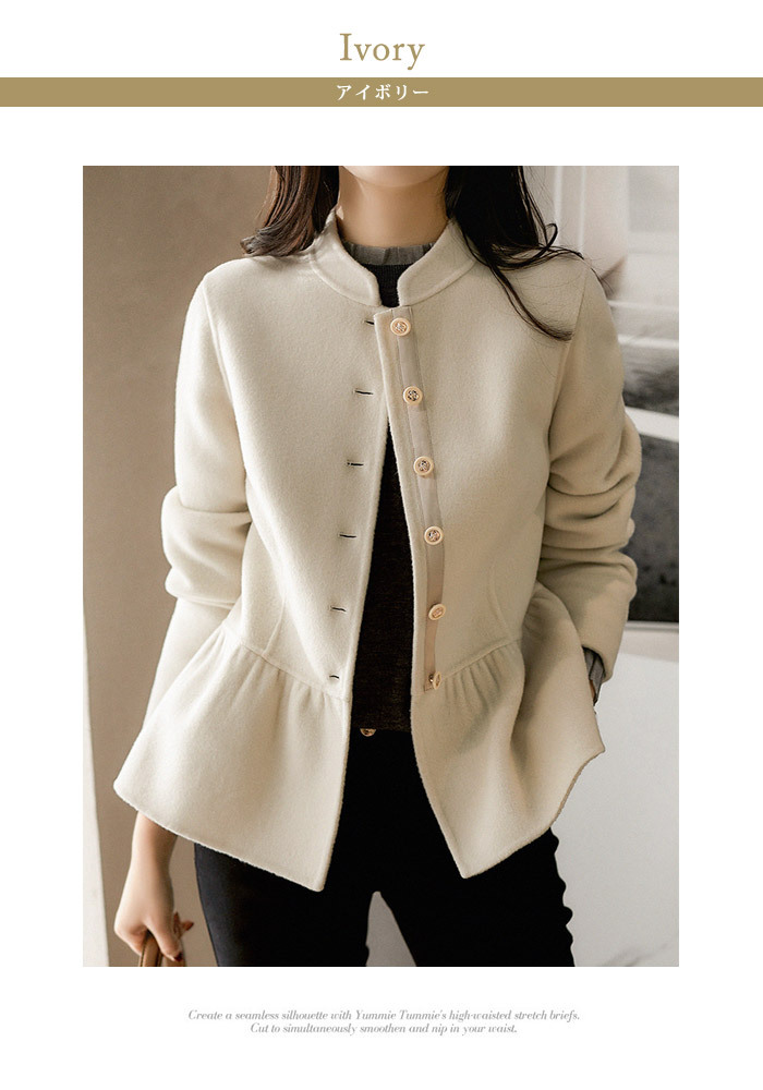 ジャケット レディース ボレロ 春 夏 春夏 黒 ペプラム 長袖 アウター アイボリー ブラック オフィス カジュアル お呼ばれ フォーマル 30代 40代 送料無料 y2198_9.jpg