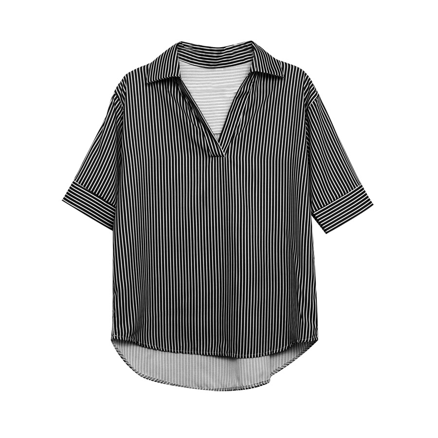 定価35,000円 ほぼ新品 sandro 23 春夏 ストライプ ブラウス KOEISTORE ブラウス レディース スキッパーシャツ 春 夏 春夏