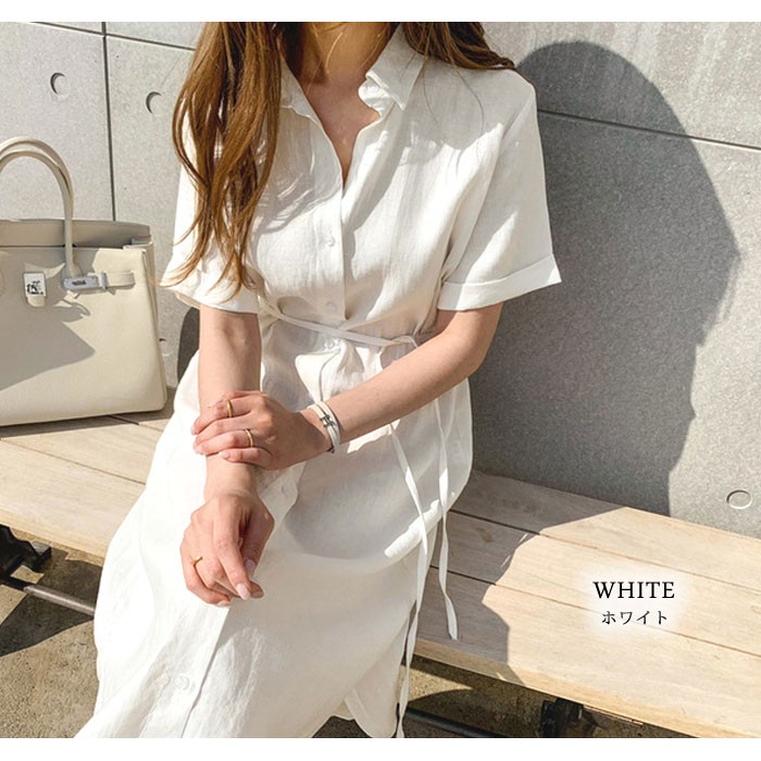 KOEISTORE ワンピース レディース 春 夏 春夏 黒 白 シャツ