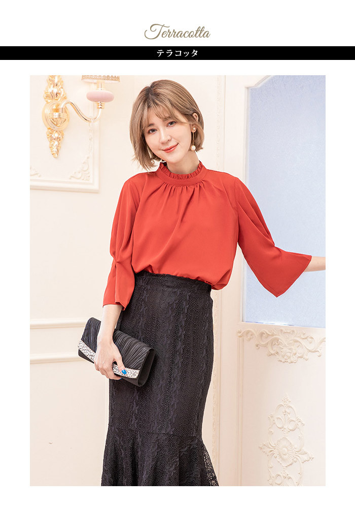 KOEISTORE ブラウス レディース 春 夏 春夏 紺 ブラウスシャツ 7