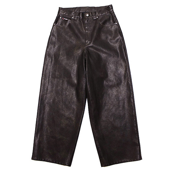 FUBU（フブ） フーブ フェイクレザー バギーパンツ FAUX LEATHER BUGGY