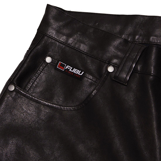 FUBU（フブ） フーブ フェイクレザー バギーパンツ FAUX LEATHER BUGGY