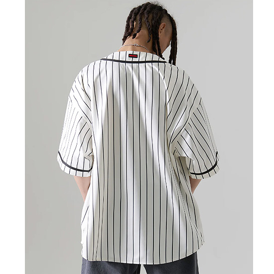 FUBU フブ フーブ ストライプ ベースボールシャツ STRIPE
