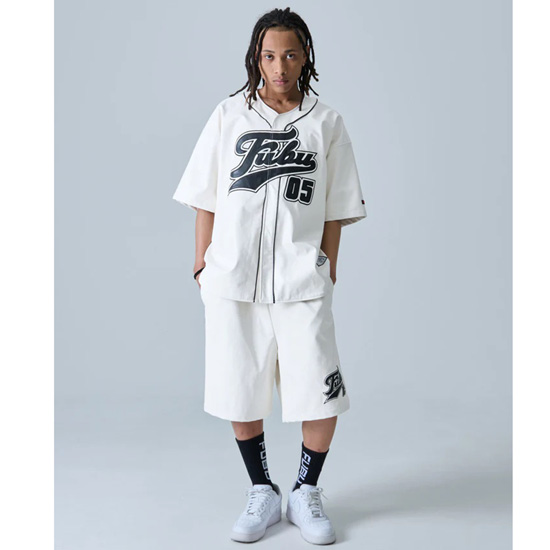 FUBU フブ フーブ PUレザー ベースボールシャツ FAUX LEATHER
