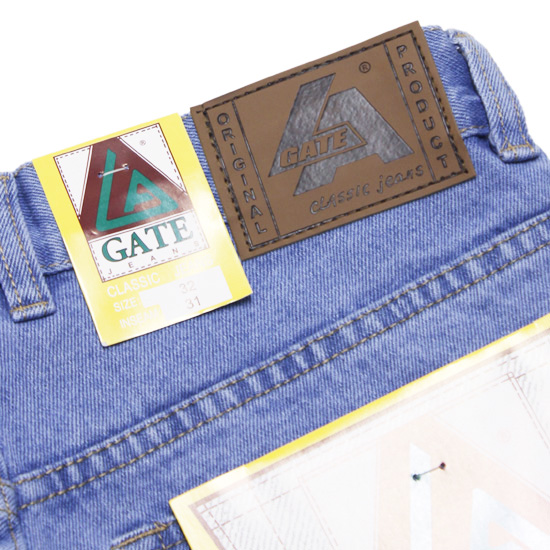 LA gateデニム　lagate 36-32 ブルー　ネイビー　ローライダー LA GATE バギージーンズ CLASSIC BAGGY エルエーゲート デニム