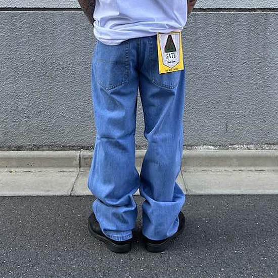LA gateデニム　lagate 36-32 ブルー　ネイビー　ローライダー 米国老舗ブランド LA Gate エルエーゲート クラシック バギー