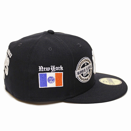 NYヤンキース×NEWERA×FELTバタフライ刺繍59FIFTYキャップ1/2 59FIFTY MLB Flower Embroidery ニューヨーク・ヤンキース