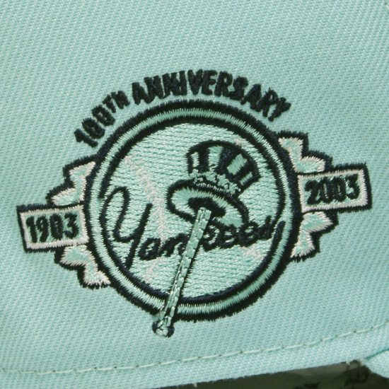Newera 59FIFTY ニューヨークヤンキース レザー調100周年パッチ NEW ERA（ニューエラ） ニューヨーク ヤンキース 5950キャップ NEWYORK
