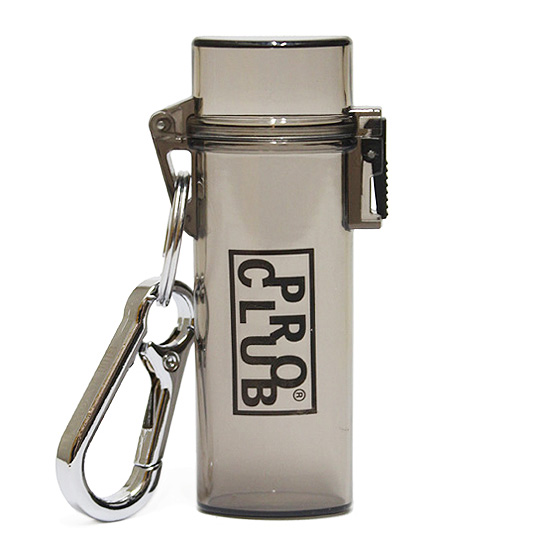 PRO CLUB プロクラブ ライターケース キーチェーン LIGHTER CASE KEYCHAIN 防水 プラスチック製 BIC カラビナ  キーホルダー 半透明 ブラックロゴ : pc49 : SOULSTYLE ソウルスタイル - 通販 - Yahoo!ショッピング