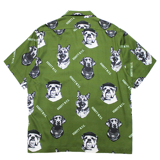 SCHOTT ショット ドッグ ハワイアン アロハシャツ DOG HAWAIIAN S/S SHIRT アメカジ ワーク 犬 ロゴ プリント 総柄  7823123010 グリーン系 M L XL : st303 : SOULSTYLE ソウルスタイル - 通販 - Yahoo!ショッピング