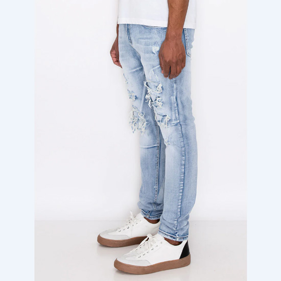 VICTORIOUS LA ヴィクトリアス ダメージデニムパンツ RIP&REPAIR DENIM 