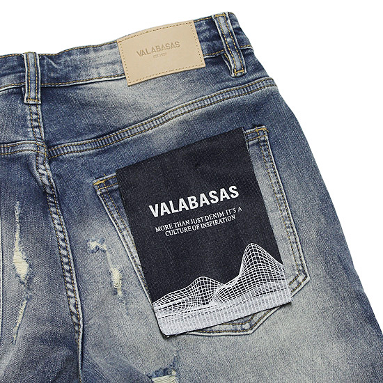 VALABASAS バラバサス パネルクラッシュスキニーフレアデニム 29 新品 VALABASAS バラバサス パネルクラッシュスキニーフレアデニム 29