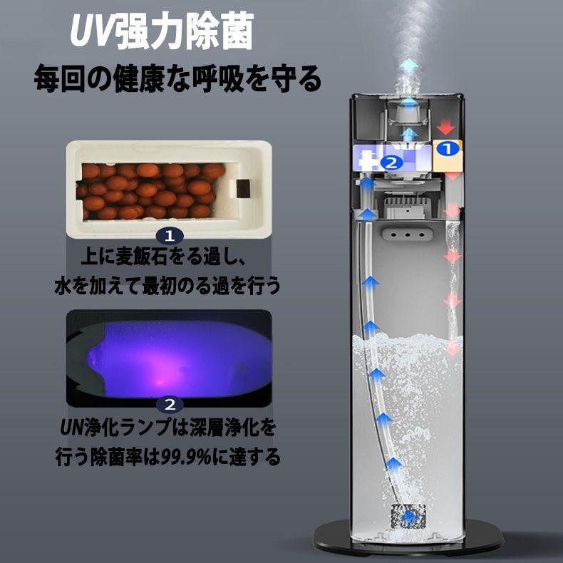 加湿器 加湿機 超音波式 空気清浄機 タワー型 大容量 UV除菌 40畳