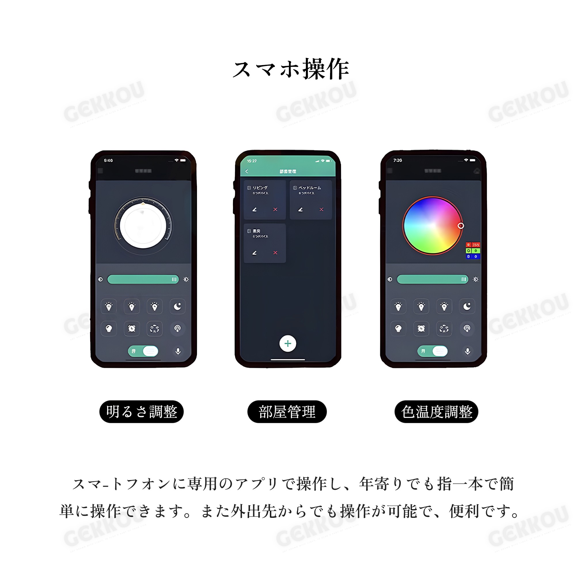 GEKKOU シーリングライト リビング 照明 LED おしゃれ 北欧 明るい 調