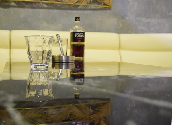 ボックステーブル 90x60cm BK脚 WH BK 大理石風柄 ラウンジ スナック