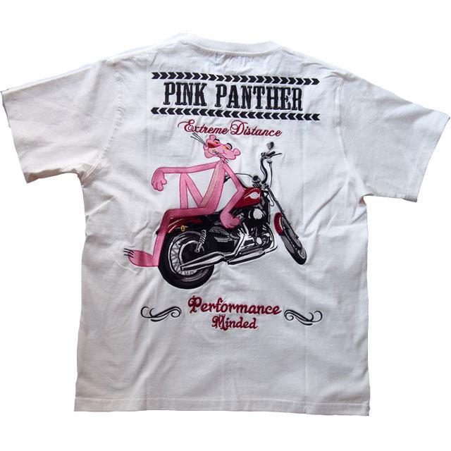 ピンクパンサー 刺繍 半袖ｔシャツ  PINK PANTHER × FRAGSTAFF　フラッグスタ...