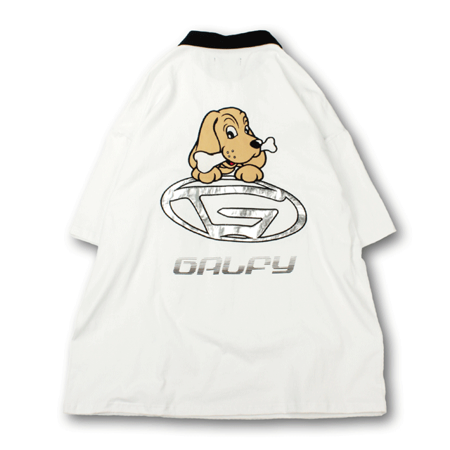 GALFY 犬刺繍 フリースジャケット背面ビックロゴ