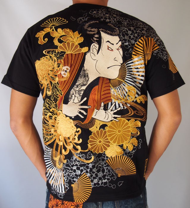 和柄ｔシャツ 絡繰魂 浮世絵刺繍「東洲斎 写楽」半袖Tシャツ tシャツ メンズ 黒 白 292020 SHARAKU :  kusyarakut292020 : 和柄アイテムSHOP創作雑貨小都 - 通販 - Yahoo!ショッピング