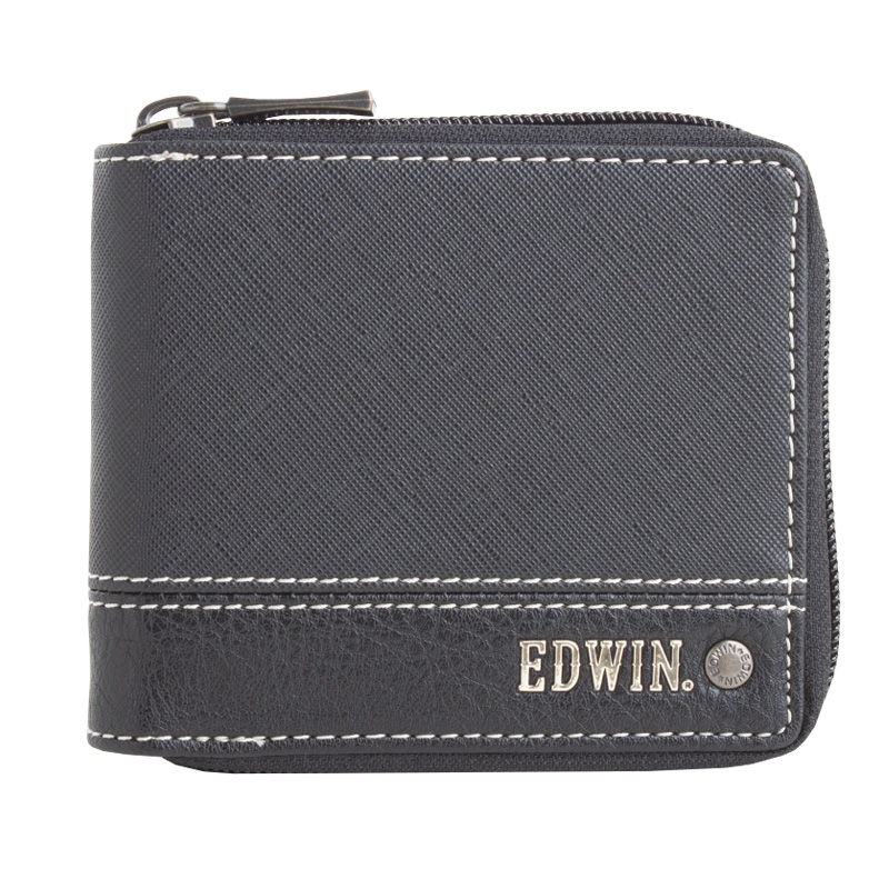 エドウィン EDWIN 二つ折り財布 ラウンドジップ 小銭入れ付き メンズ 22269258 0510651 日本正規品 ネコポスでお届け | EDWIN | 01