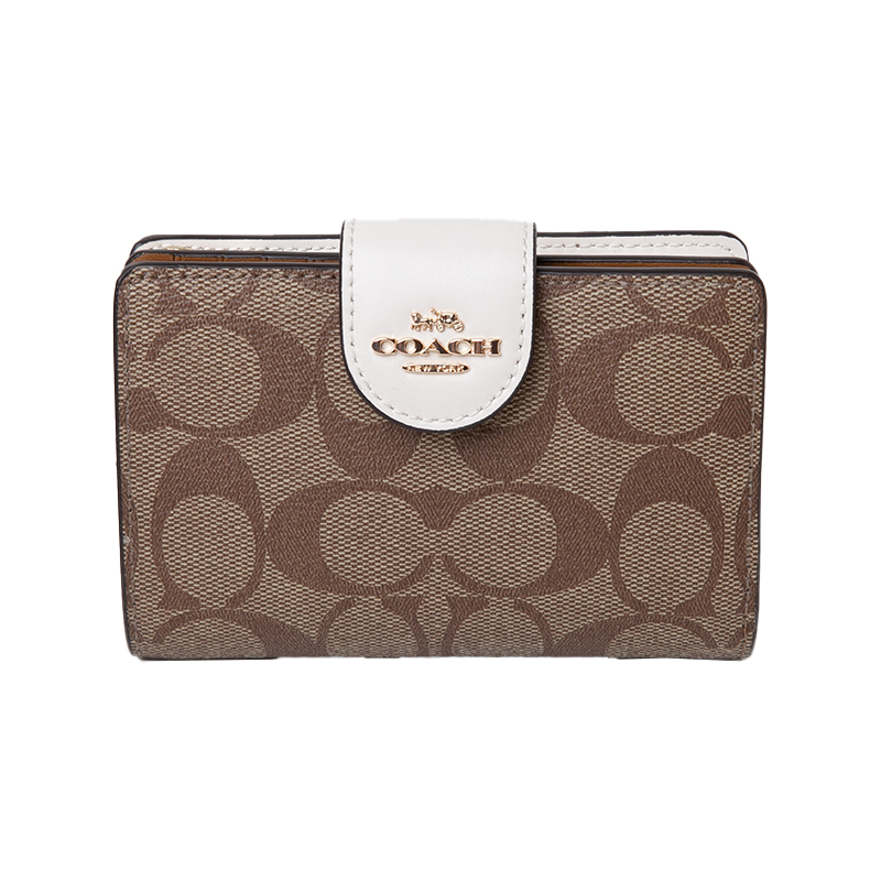 COACH コーチ 二つ折り財布 ラグジュアリー シグネチャー PVC