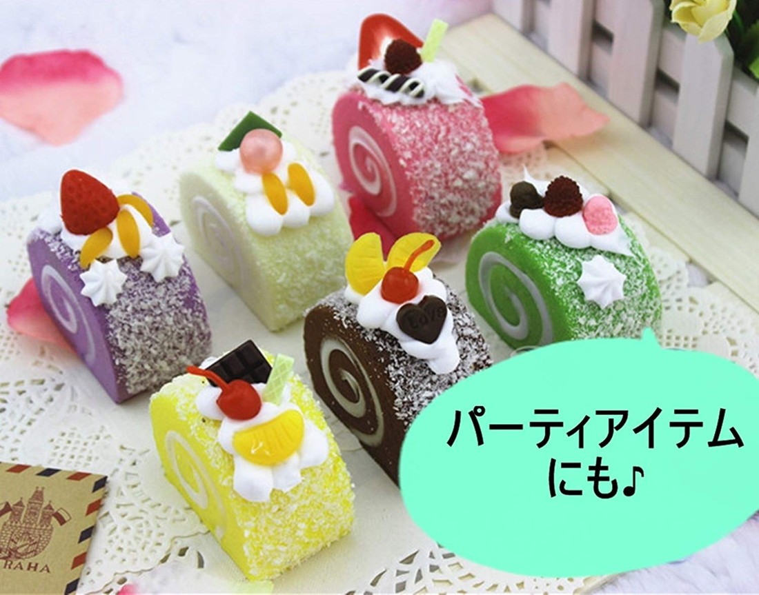 本物 そっくり 食品 サンプル ロールケーキ 6個 セット スイーツ