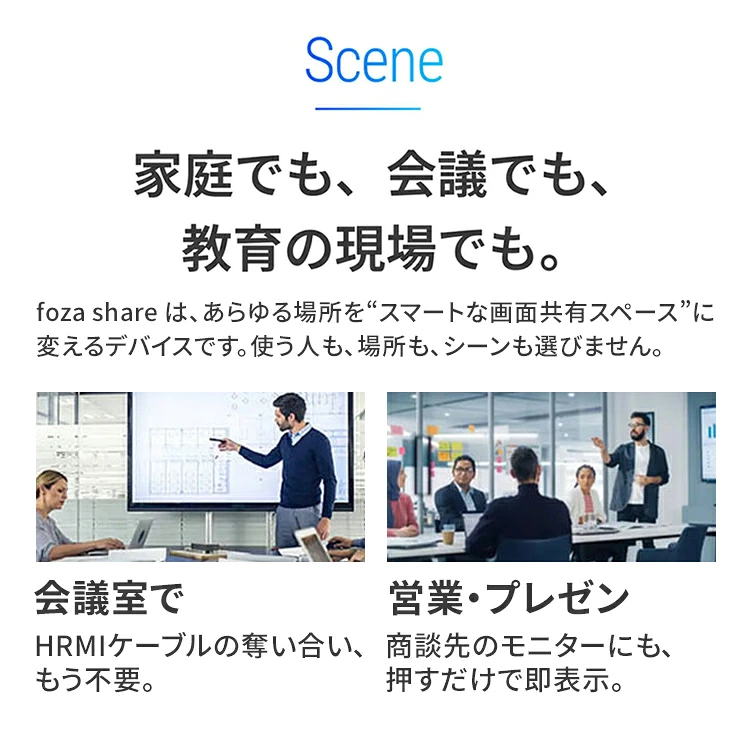 SOUYI（ソウイ） foza share ワイヤレス 画面共有機器 受信機(HDMI)×1