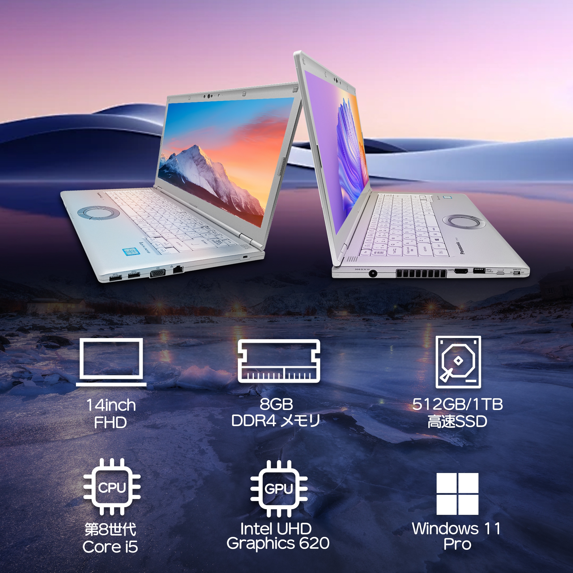 Let’snote LV8 ノートPC【i5第8世代】Windows11／14型 Let's note LV ノートパソコン 中古 第8世代 Core i5 パナソニック