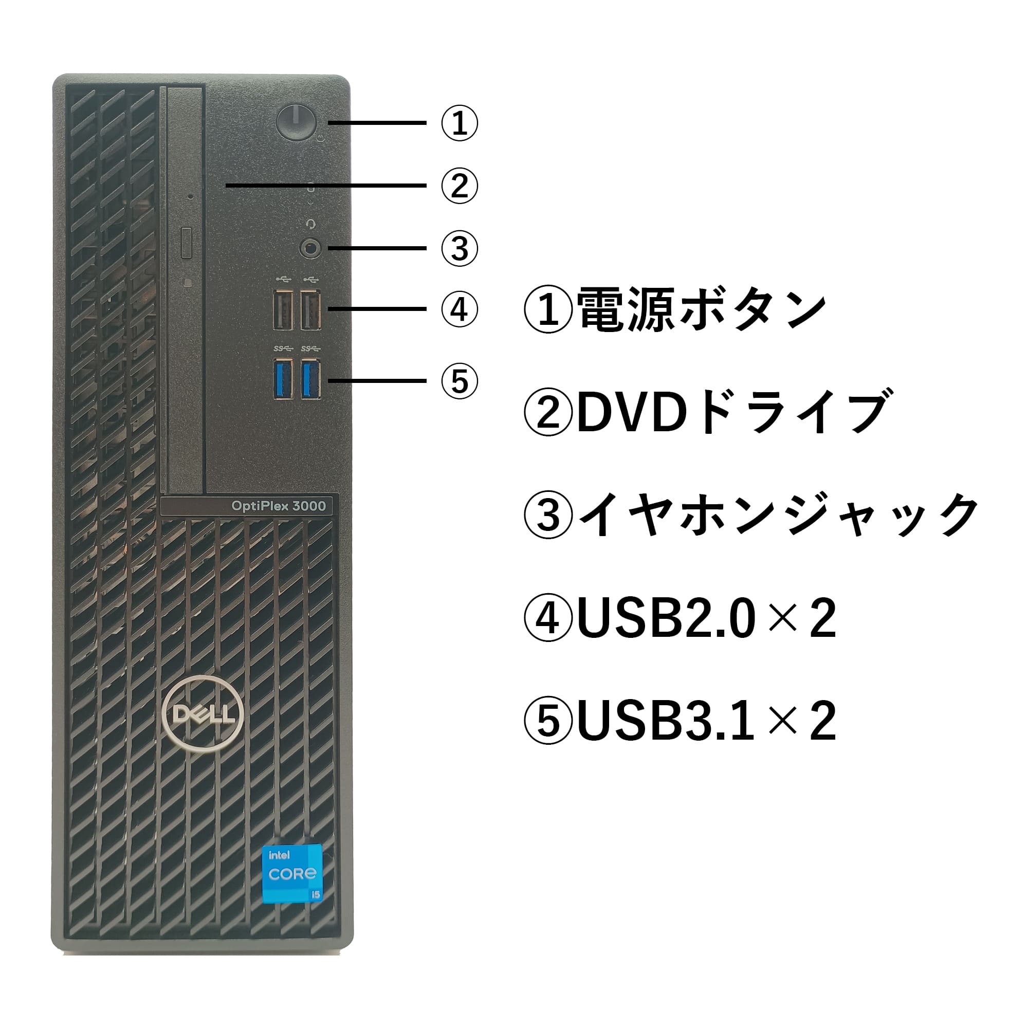 DELL OptiPlex 3000 （第12世代CPU）office付き 美品 OptiPlex デスクトップパソコン 中古 DELL Optiplex 3000 第12世代