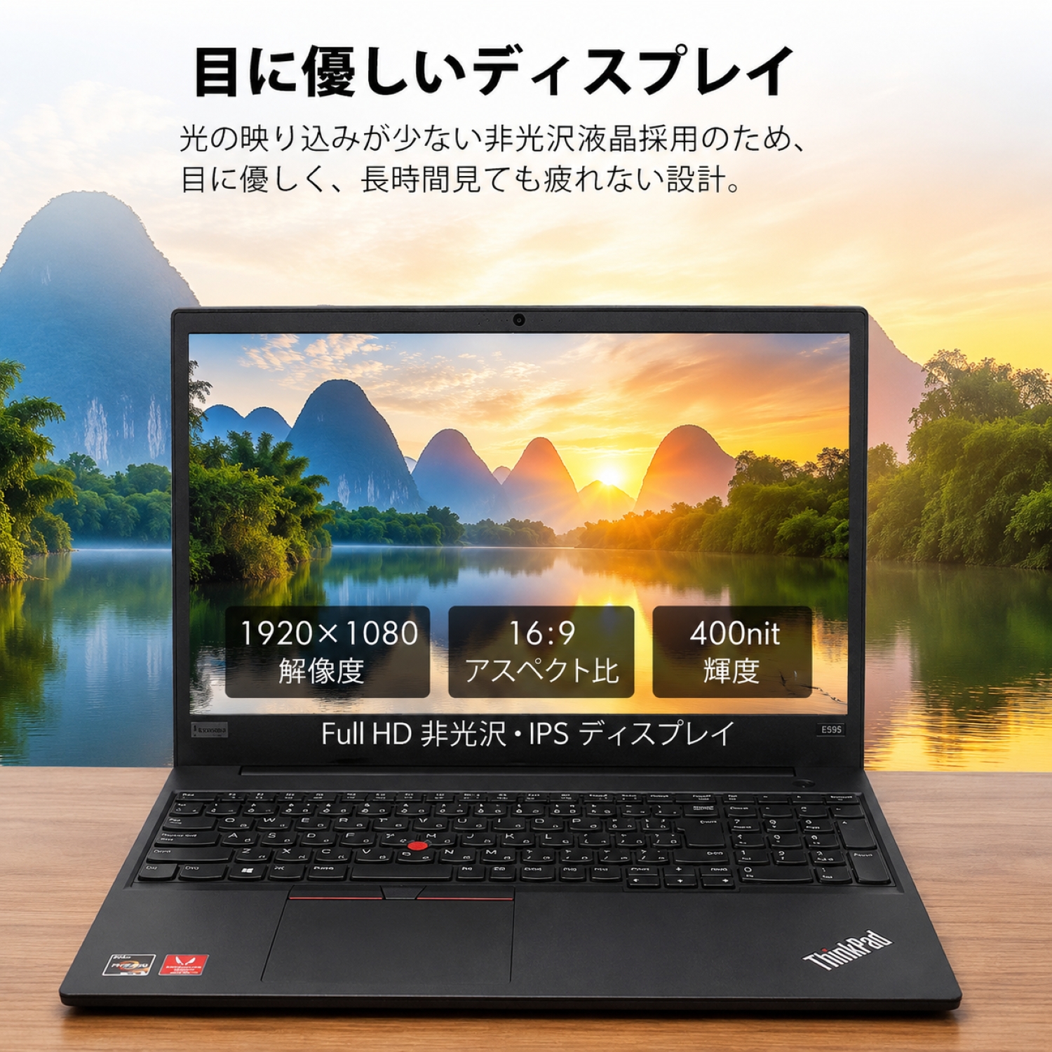ThinkPad ノートパソコン 中古 15.6型 Lenovo E585 AMD Ryzen 3 メモリ