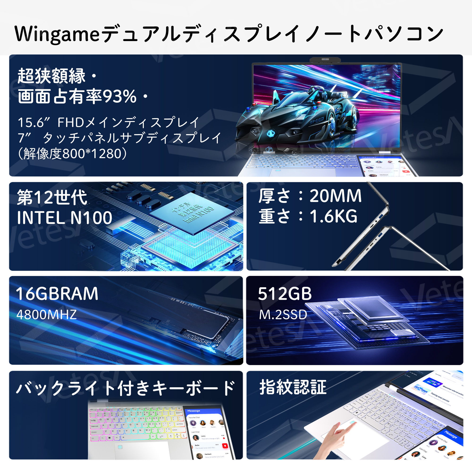 VETESA 新品 ノートパソコン WPS搭載 windows11 第12世代intel N 15.6
