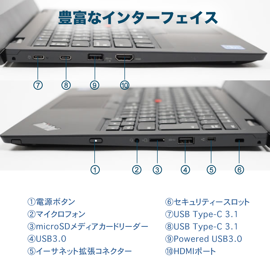 ノートパソコン Lenovo thinkpad メモリ:16GB SSD:512GB/1TB WPS搭載 