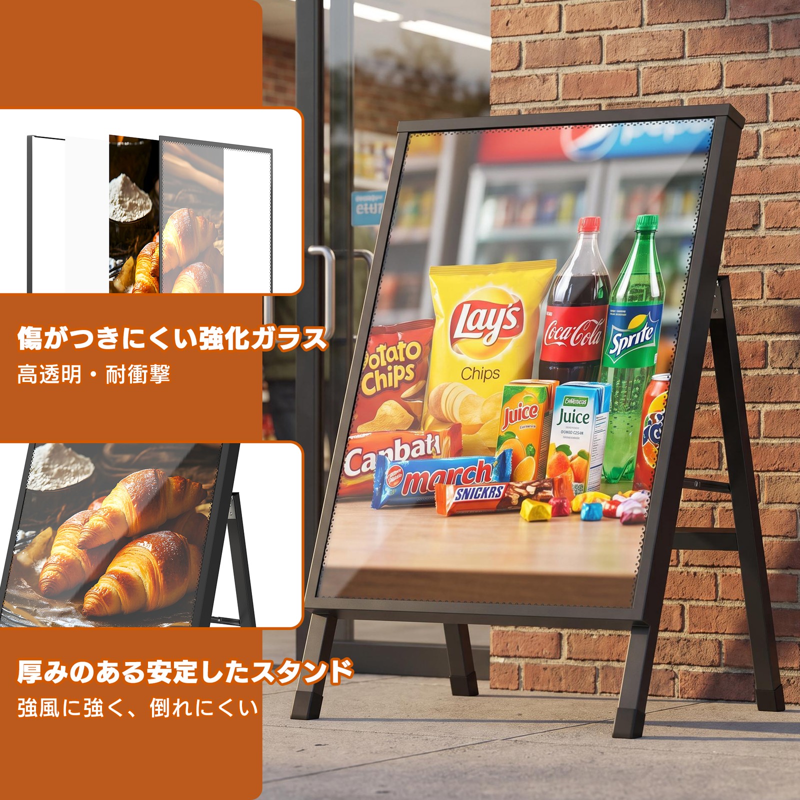 【薄型設計×省エネ】 LED看板 壁掛け A1 ポスターフレーム ガラスパネル 光る 飲食店 看板 ライトパネル メニュー 店舗用 屋内 掲示板 展示会  PSE 爆買 |  | 12