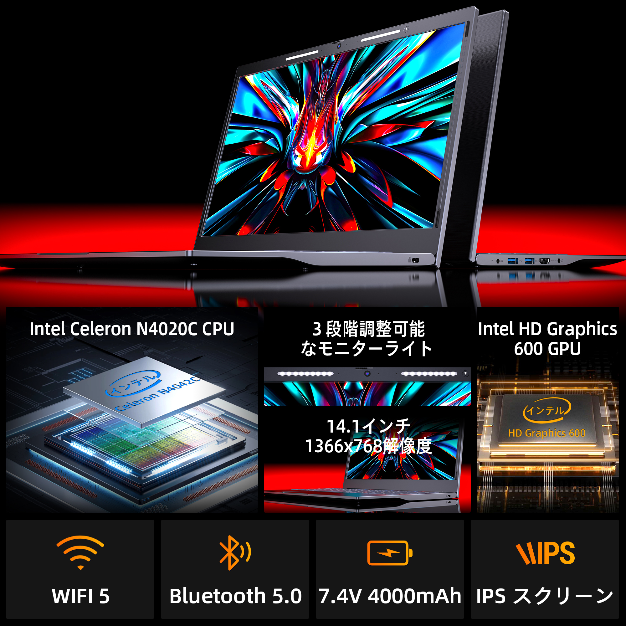 2024年新モデル 新品ノートパソコン ノートPC モニターライトWPS搭載 Win11搭載 Intel Celeron メモリー8GB SSD  256GB 512GB 14.1型 テレワーク応援 n14dp9 : 15q8 : VETESA - 通販 - Yahoo!ショッピング