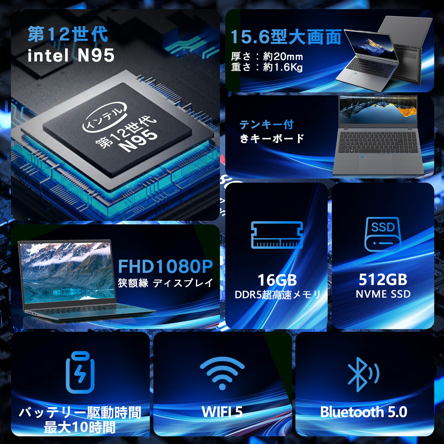 12世代 メモリ16GB SSD512GB Windows11 office ノートパソコン 新品 パソコン ノートPC MS Office2019 Win11
