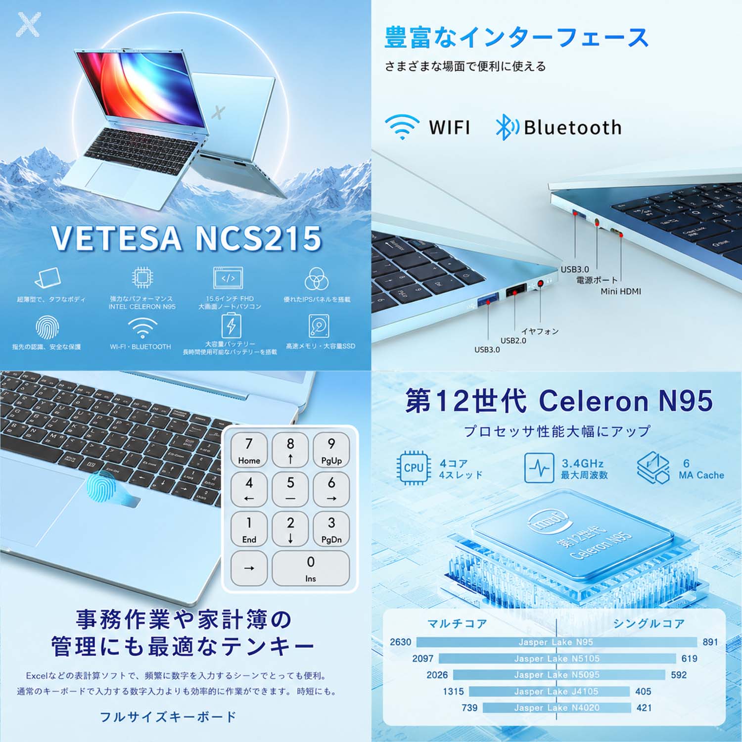 VETESA 新品 ノートパソコン ノートPC Office搭載 Windows11 Intel